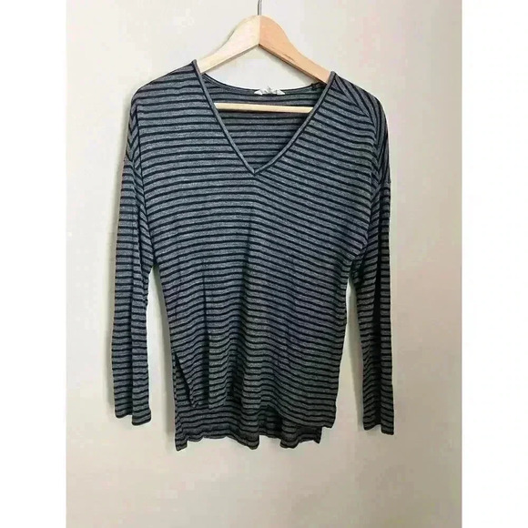 Madewell Stripe V-Neck Long Sleeve Top Size‎ Small - Picture 1 of 12